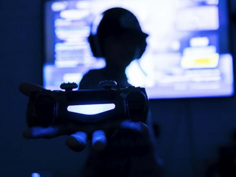 Esports match on a large screen