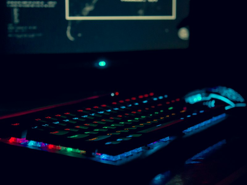 Indie game art on a monitor